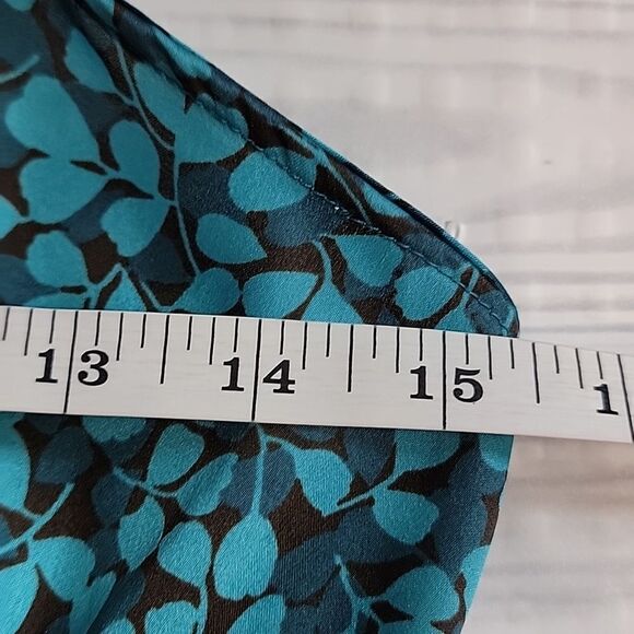 Jimmy'z Surf Co. Spaghetti strap satin tank in blue teal Women's Size M - Picture 9 of 10